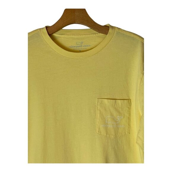Vineyard Vines Yellow Cotton Short Sleeve Crew Neck Vintage Whale Tee Size‎ S - Picture 3 of 6